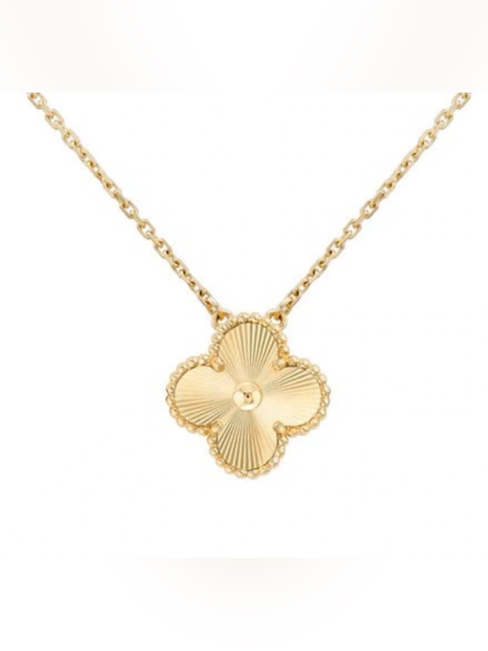Gold Four-Petal Clover Pendant
Necklace 18k Gold Plated